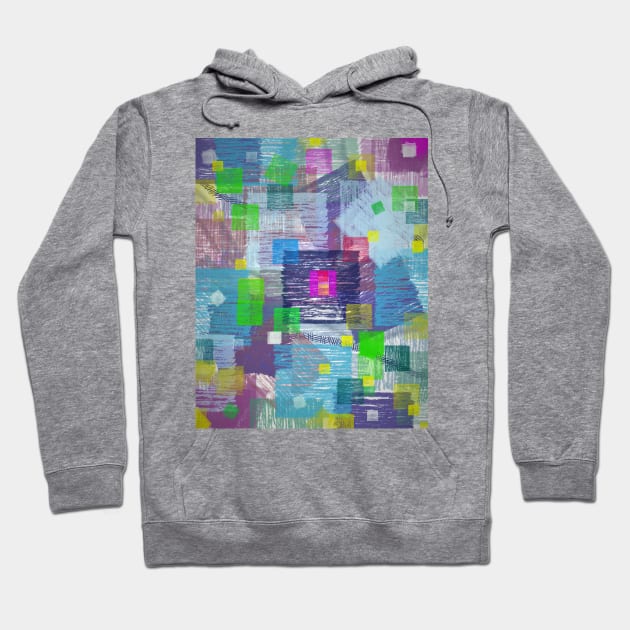 World of squares Hoodie by Rene Martin